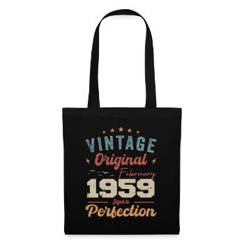 Né en février 1959 millésime 1959 anniversaire - Sac en tissu - noir - Devant
