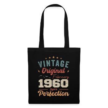 Né en février 1960 millésime 1960 anniversaire - Sac en tissu - noir - Devant