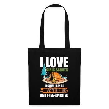 I Love Girls Scouts Adventurous Free-Spirited - Stoffbeutel - Schwarz - Vorne