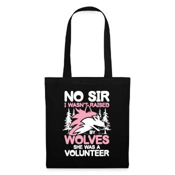 By Wolves She Was A Volunteer - Stoffbeutel - Schwarz - Vorne