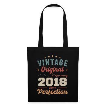 Born in February 2018 vintage 2018 birthday - Tote Bag - black - Front
