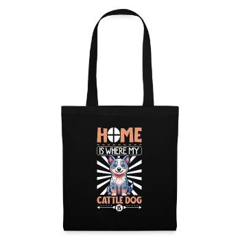 Accueil - Australian Cattle Dog - Sac en tissu - noir - Devant