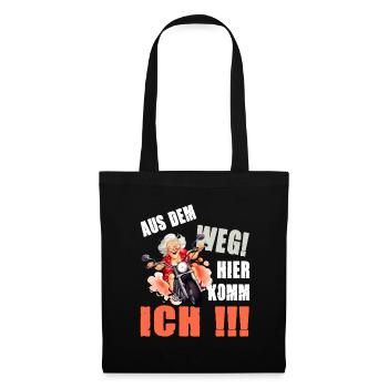 Aus dem Weg Hier Komm Ich Oma - Stoffbeutel - Schwarz - Vorne