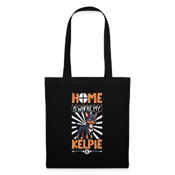 Accueil - Kelpie australien - Sac en tissu - noir - Devant