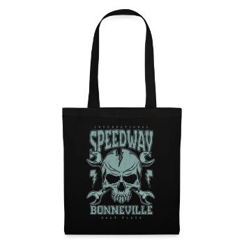 Bonneville Salt Flats Voiture de course rétro vintage - Sac en tissu - noir - Devant