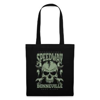Bonneville Salt Flats Voiture de course rétro vintage - Sac en tissu - noir - Devant