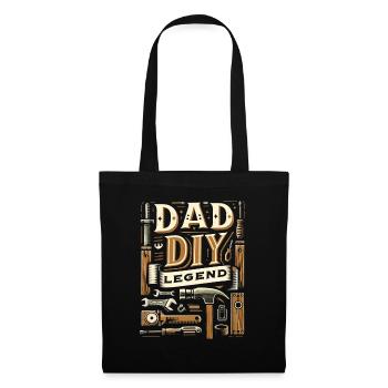 Fête des pères papa bricolage légende papa papa - Sac en tissu - noir - Devant