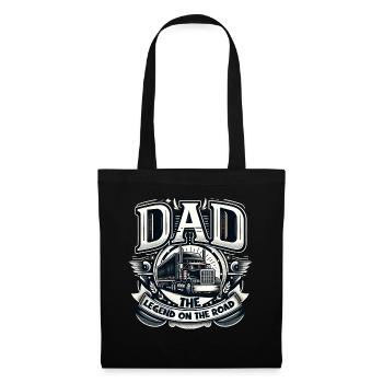 Vatertag Dad the Legend on the road Papa Vater - Stoffbeutel - Schwarz - Vorne