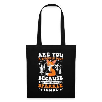 Are you a Sparkle Dog für einen Fuchs Fan - Stoffbeutel - Schwarz - Vorne