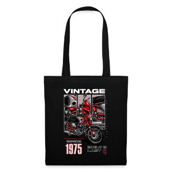 Vintage Motorcycle Bikers Motorbike Birthday 1975 - Tote Bag - black - Front