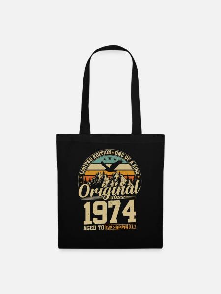 Geburtstag 50 Jahre 1974 Original Limited Edition - Stoffbeutel - Schwarz