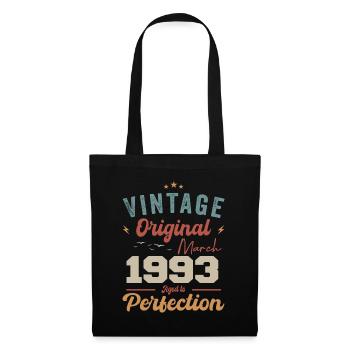 Mars 1993 Vintage Born Vintage Anniversaire - Sac en tissu - noir - Devant