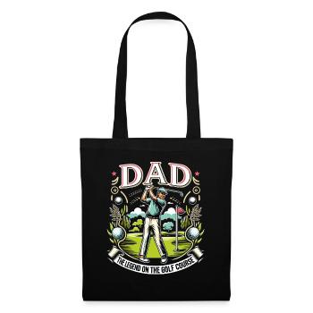 Fête des pères Papa la légende sur le terrain de golf Papa - Sac en tissu - noir - Devant
