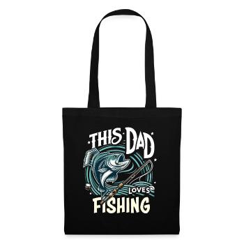 Fisherman Father's Day This dad loves fishing dad dad - Tote Bag - black - Front
