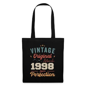 Mars 1998 Vintage Né Vintage Anniversaire - Sac en tissu - noir - Devant