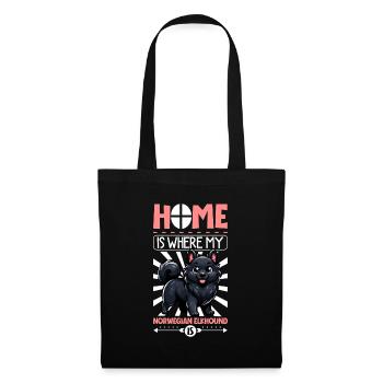 Home - Norwegian Elkhound - Tote Bag - black - Front