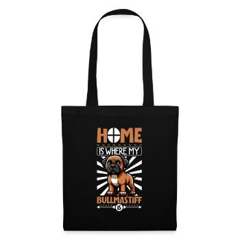 Accueil - Bullmastiff - Sac en tissu - noir - Devant