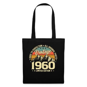 Zur Perfektion gereift 1960 64. Geburtstag Jahrgang - Stoffbeutel - Schwarz - Vorne