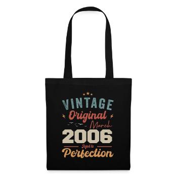 March 2006 Vintage Born Vintage Birthday - Tote Bag - black - Front