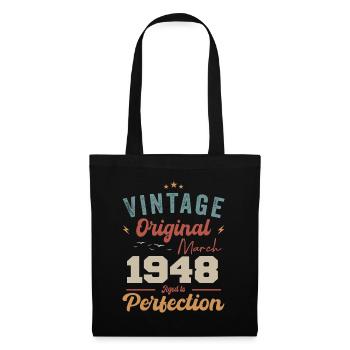 Mars 1948 Vintage Born Vintage Anniversaire - Sac en tissu - noir - Devant