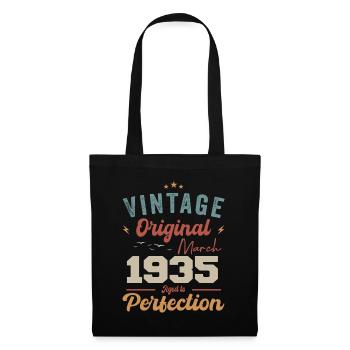 Mars 1935 Vintage Born Vintage Anniversaire - Sac en tissu - noir - Devant