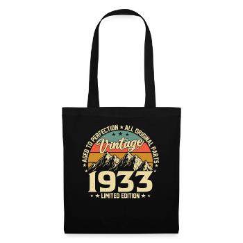 Aged to Perfection 1933 91st Birthday Vintage - Tote Bag - black - Front
