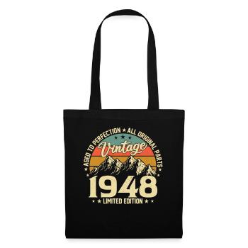 Aged to Perfection 1948 76e anniversaire vintage - Sac en tissu - noir - Devant