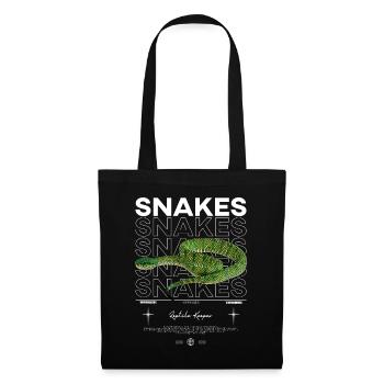 Temple Pit Viper Modern Streetwear Reptilienwärter - Stoffbeutel - Schwarz - Vorne