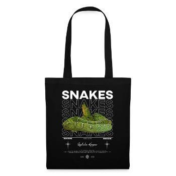 Smaragdbaum Boa Moderne Streetwear Reptilienhalterin - Stoffbeutel - Schwarz - Vorne