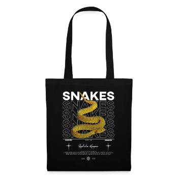Wimpernviper Modern Streetwear Reptilienhalter - Stoffbeutel - Schwarz - Vorne