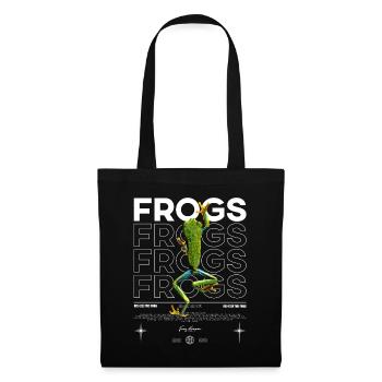 Rotäugiger Laubfrosch Streetwear Froschhüter - Stoffbeutel - Schwarz - Vorne
