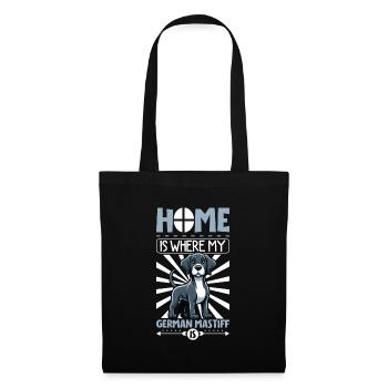 Accueil - Dogue Allemand - Sac en tissu - noir - Devant