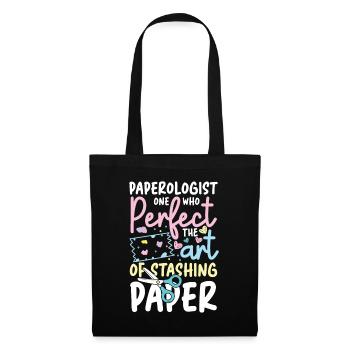 Paperologist Perfect The Art of Stashing Paper - Stoffbeutel - Schwarz - Vorne