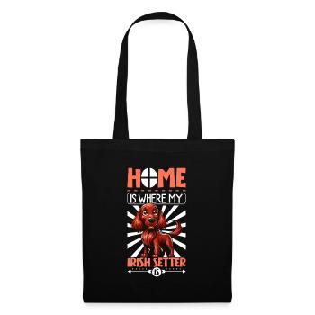 Accueil - Irish Red Setter - Sac en tissu - noir - Devant