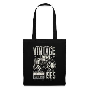 Vintage Tractor Farmer Birthday Born In 1985 - Tote Bag - black - Front