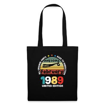35 Years Old Made In 1989 Vintage February 1989 - Tote Bag - black - Front