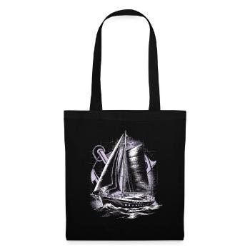 Sailboat with anchor gift - Tote Bag - black - Front