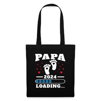 Papa 2024 Drôle Cadeau Fête Des Pères Enceinte - Sac en tissu - noir - Devant