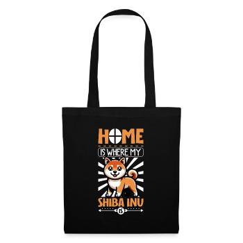 Home - Shiba Inu - Tote Bag - black - Front