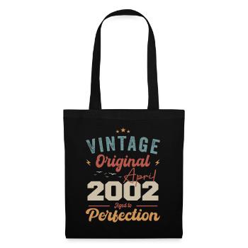 Vintage né en avril 2002 cadeau d’anniversaire - Sac en tissu - noir - Devant