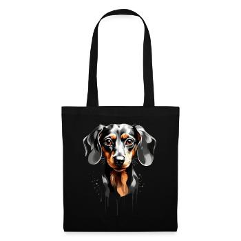 DOG SHORTHAIR DACHSHUND CUTE DACHSHUND - Tote Bag - black - Front