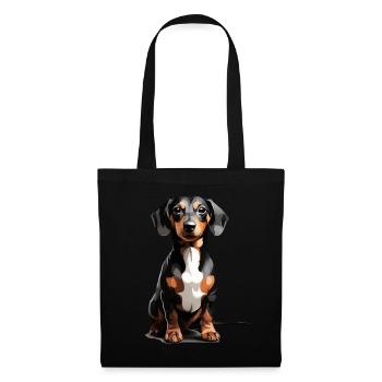 DOG SHORTHAIR DACHSHUND CUTE DACHSHUND - Tote Bag - black - Front