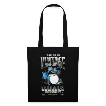 Je ne suis pas vieux je suis Vintage rétro 1959 batteur - Sac en tissu - noir - Devant