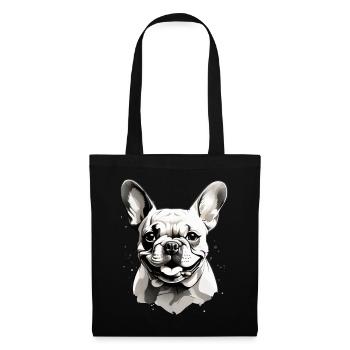 BOULEDOGUE FRANÇAIS D’AMOUR - Sac en tissu - noir - Devant