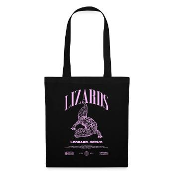 Leopard Gecko Moderne Reptilienwärter Streetwear - Stoffbeutel - Schwarz - Vorne