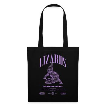Leopard Gecko Moderne Reptilienwärter Streetwear - Stoffbeutel - Schwarz - Vorne