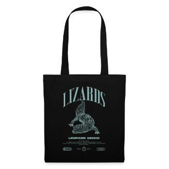 Leopard Gecko Moderne Reptilienwärter Streetwear - Stoffbeutel - Schwarz - Vorne