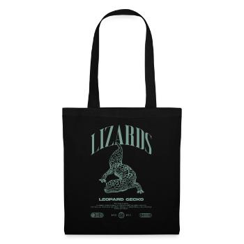 Leopard Gecko Moderne Reptilienwärter Streetwear - Stoffbeutel - Schwarz - Vorne