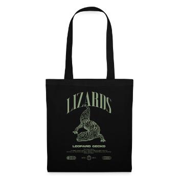 Leopard Gecko Moderne Reptilienwärter Streetwear - Stoffbeutel - Schwarz - Vorne