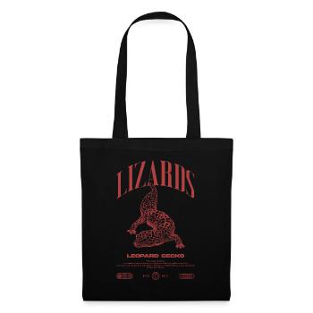 Leopard Gecko Moderne Reptilienwärter Streetwear - Stoffbeutel - Schwarz - Vorne
